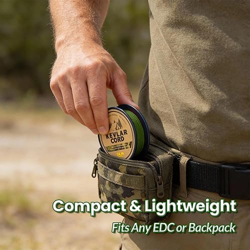 Miniatura 7 de 9KM DWLIFE Cable de Kevlar Verde Camuflaje, Alta Resistencia, Ultraligero, Resistencia a la Abrasión para Cable Trampa, Sierra, Cohete de Modelismo,