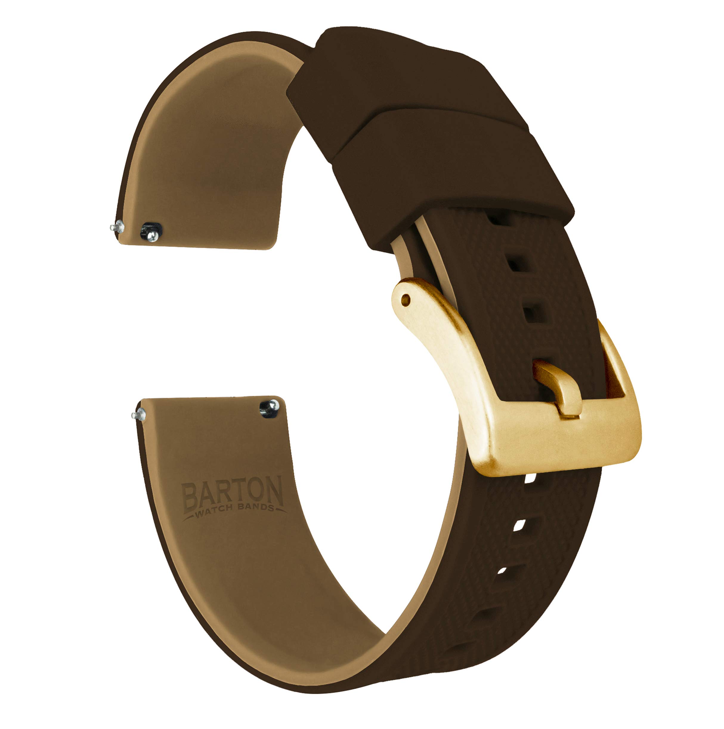 BARTON Elite Silicone Watch Bands - Gold Buckle Quick Release