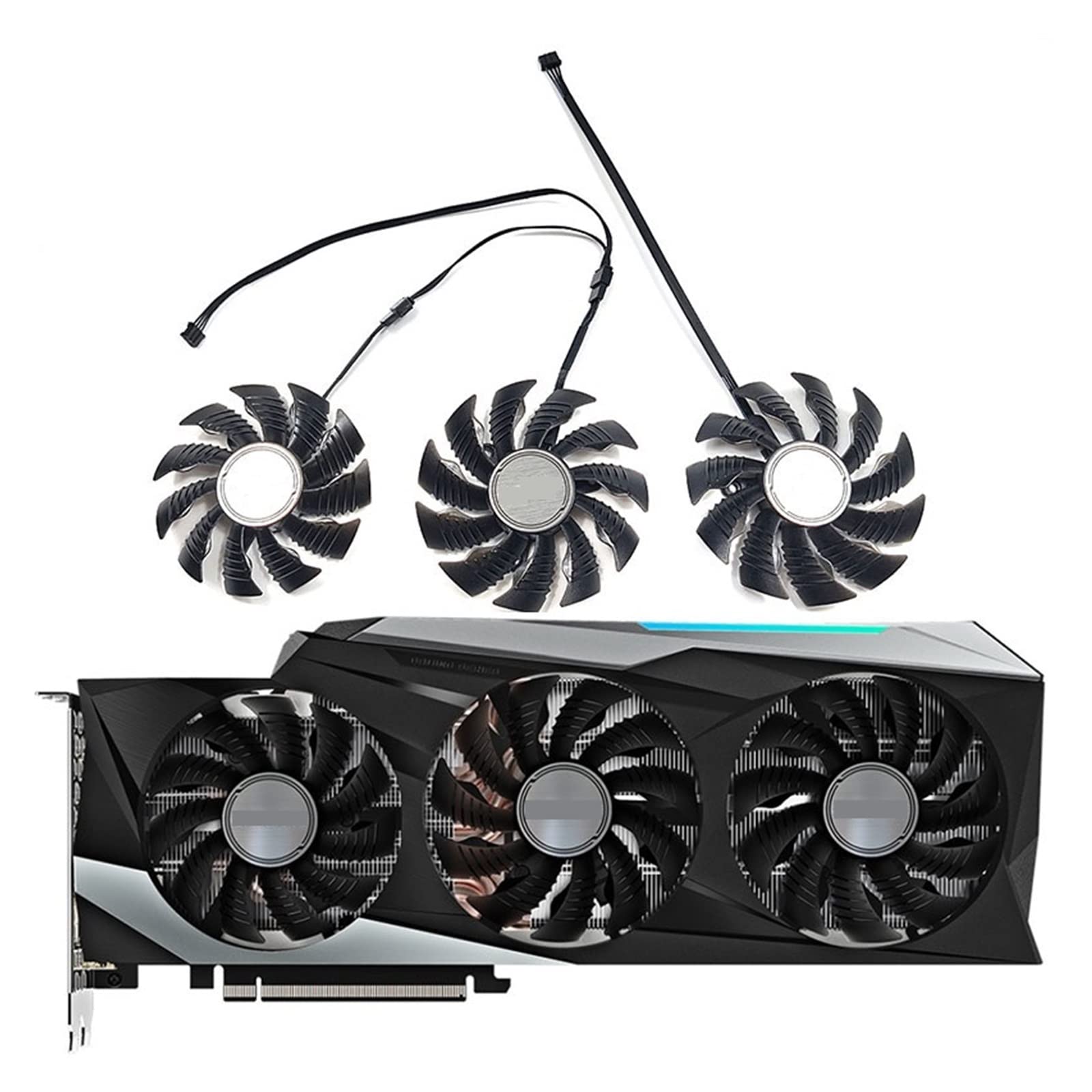 MAHIE Nuevo 1 Lote PLA09215S12H T129215SU RTX 3080 TI Gaming GPU Fan, Apto for Gigabyte RTX 3080 3080Ti 3090 Gaming Tarjeta gráfica Ventilador de refrigeración Cheerfully