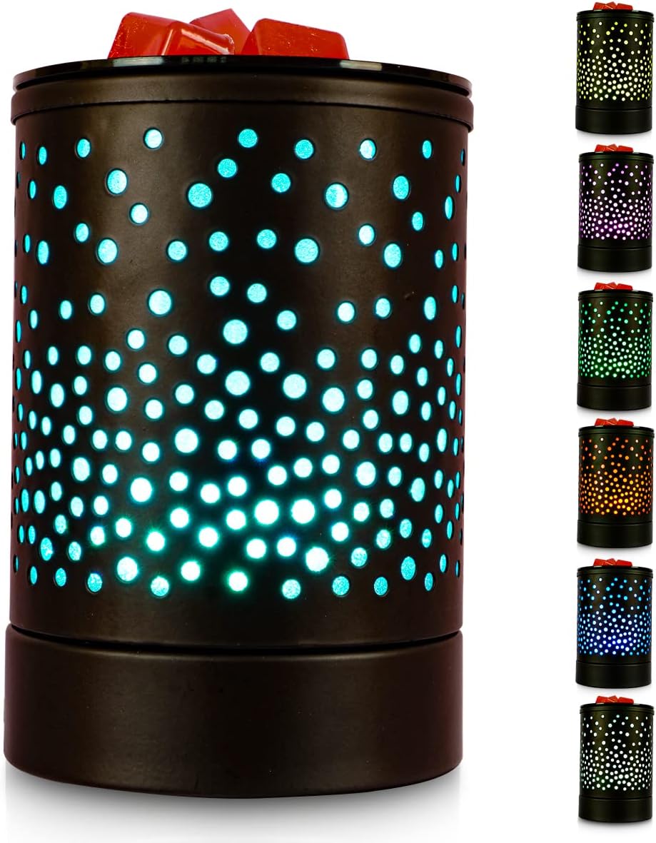 Night Sky Black Wax Melt Warmer Electric Fragrance Oil Burner Plug in Candle Melts Fragrance Melter Lamp for Scented Wax Home Office Bedroom Living Room and Decor Gifts
