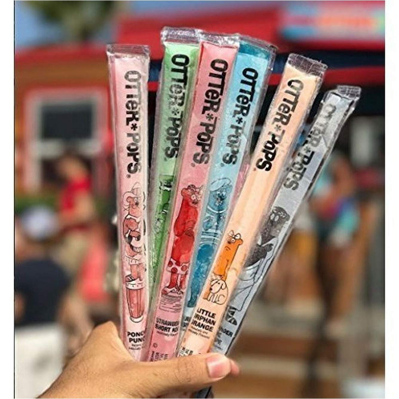 Otter Pops Assorted Flavors Ice Pops – Gluten & Fat Free Ice Pops, Flavorful Frozen Treats Contain Strawberry, Blue Raspberry, Grape, Lemon-Lime, Punch & Orange Flavors, 100 Count Per Pack - Pack of 2