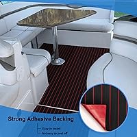 Vista 4 de HZshark Piso de lancha de espuma EVA autoadhesiva de 6mm antideslizante, alfombra marina de teca para lancha, almohadilla de cubierta de espuma