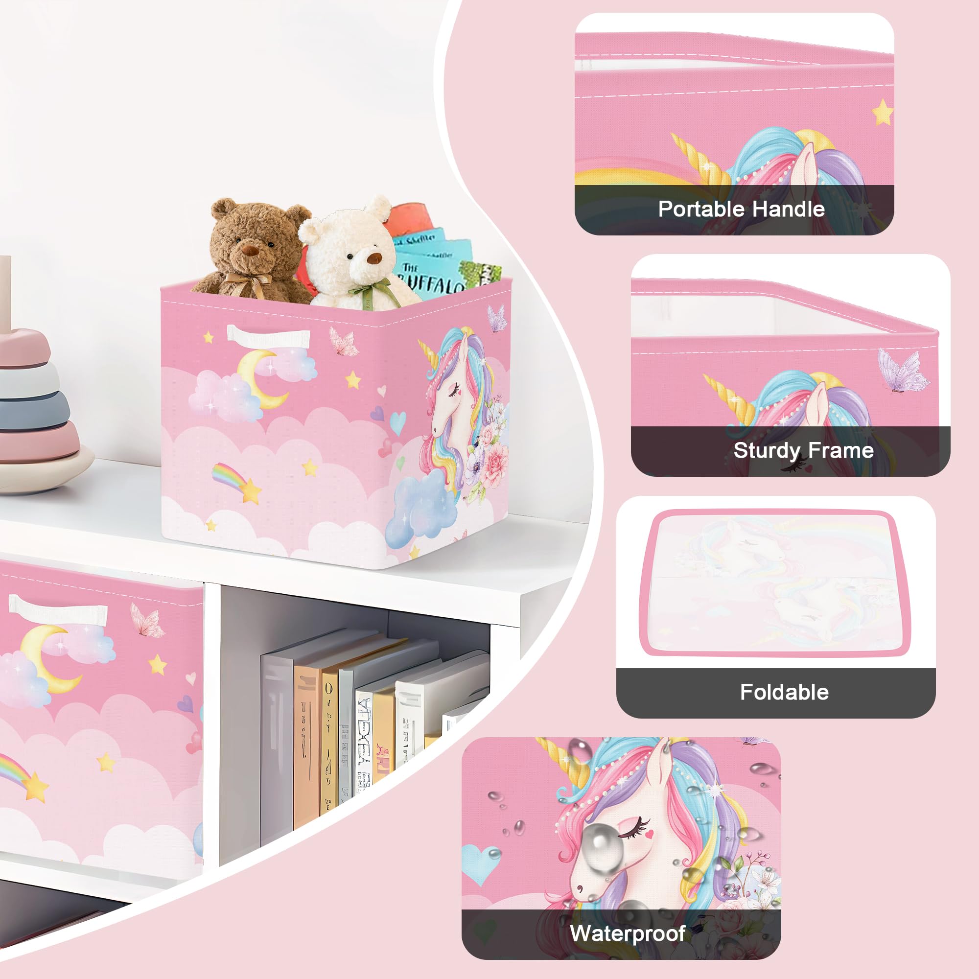 Organizer Da Appendere Con 5 Tasche Arcobaleno - Portaoggetti Per Porta, Camera, Bagno, Bambini - Foto 12