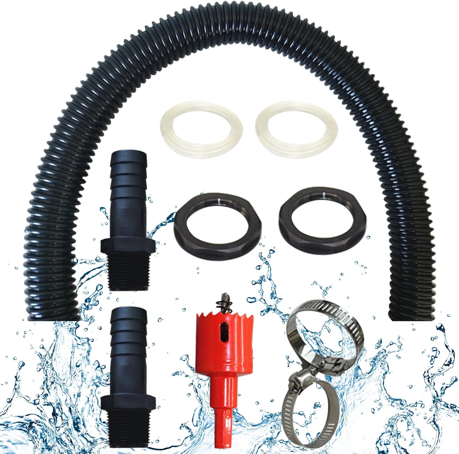 Rain barrel connection set, diameter 25 mm (1 inch), water butt