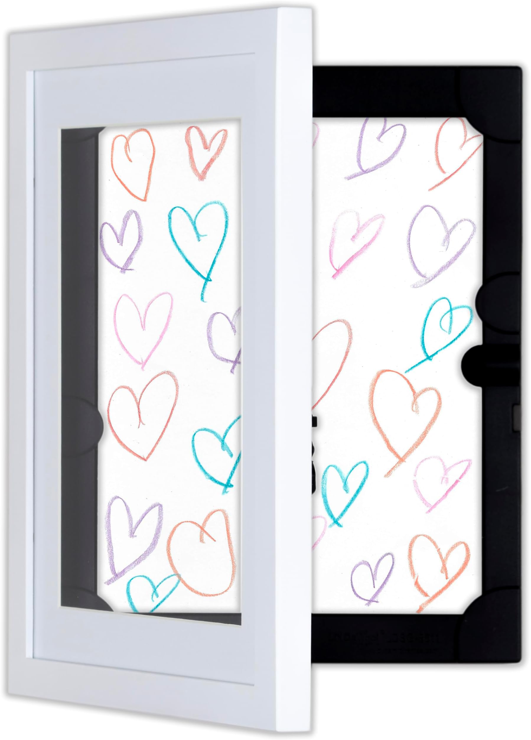 My Little DaVinci Wooden Picture Frame for 50 Artworks | Display or Hang Your Kids Artwork A4 (White)