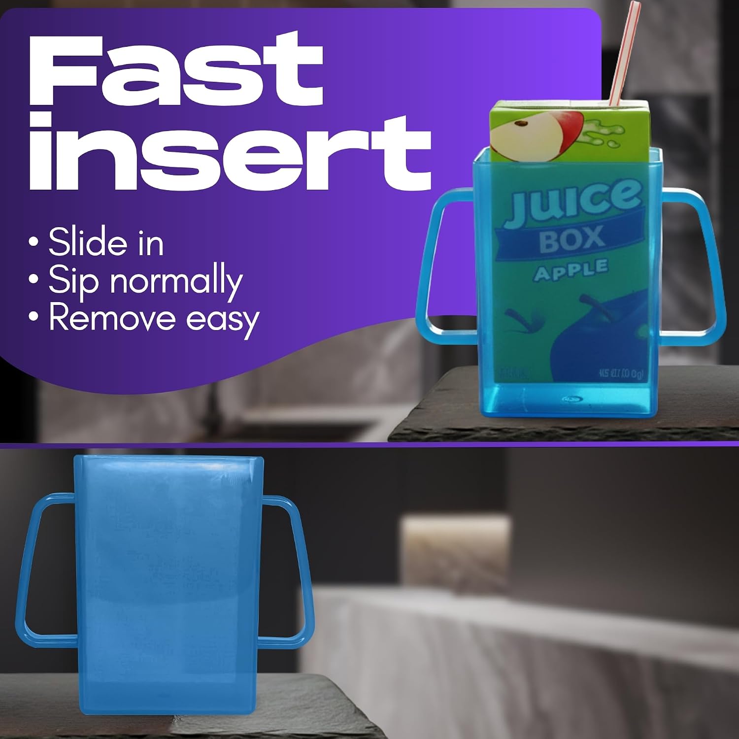 Mommys Helper Juice Box Buddies Holder for Juice Bags and Boxes, Colors May Vary, 1 Piece per Order
