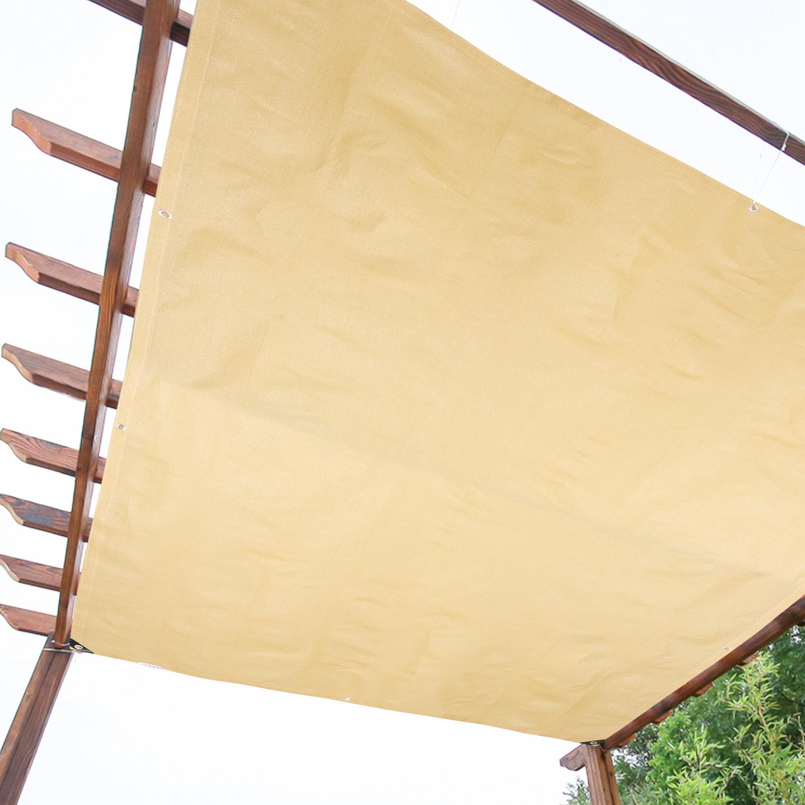 Telo Ombreggiante Beige in PE 150g Protezione UV e Privacy per Balcone e Giardino, Rete Ombreggiante Resistente per Esterno e Terrazza