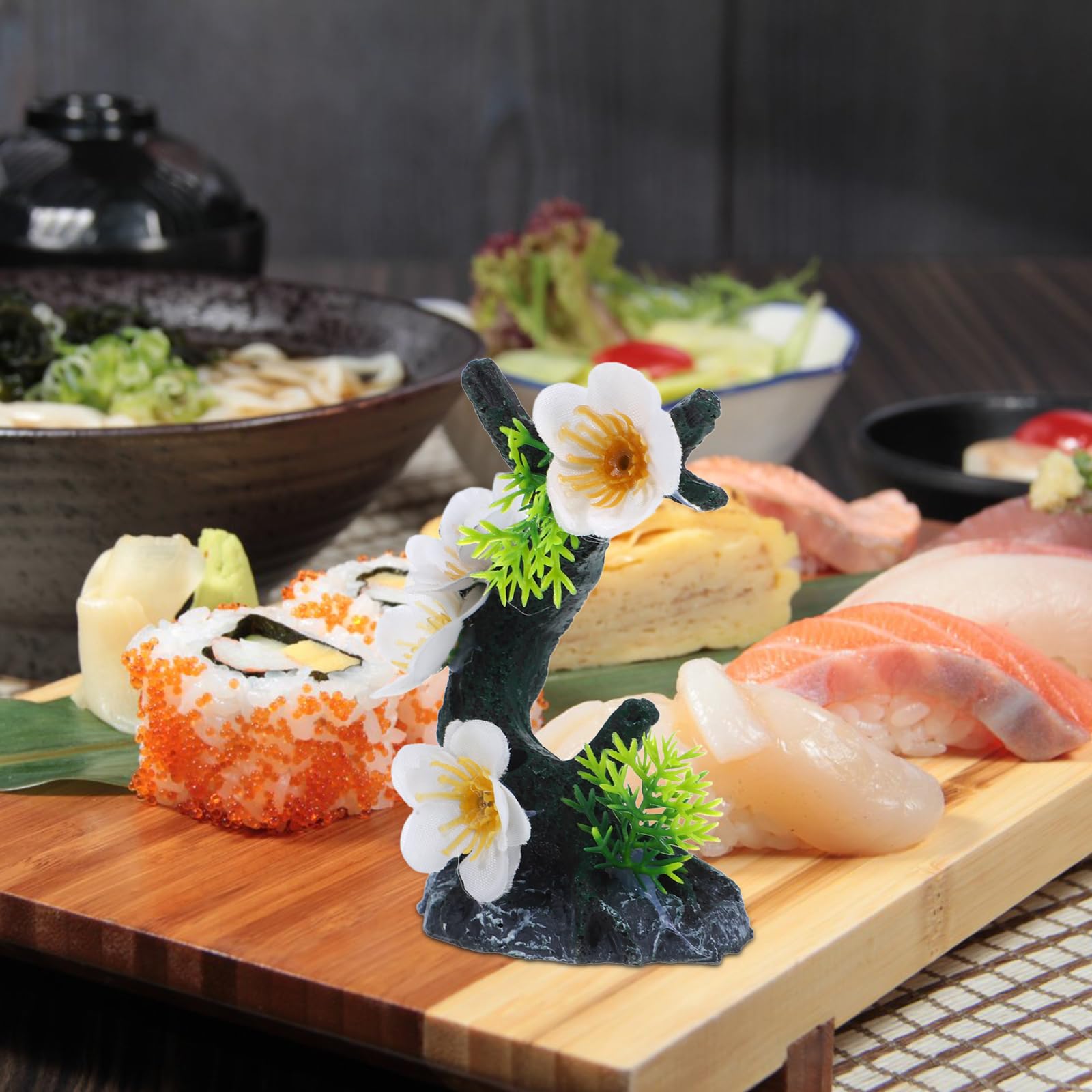 LOGOFUN Sushi Plate Flower Japanese Artificial Flower Sushi