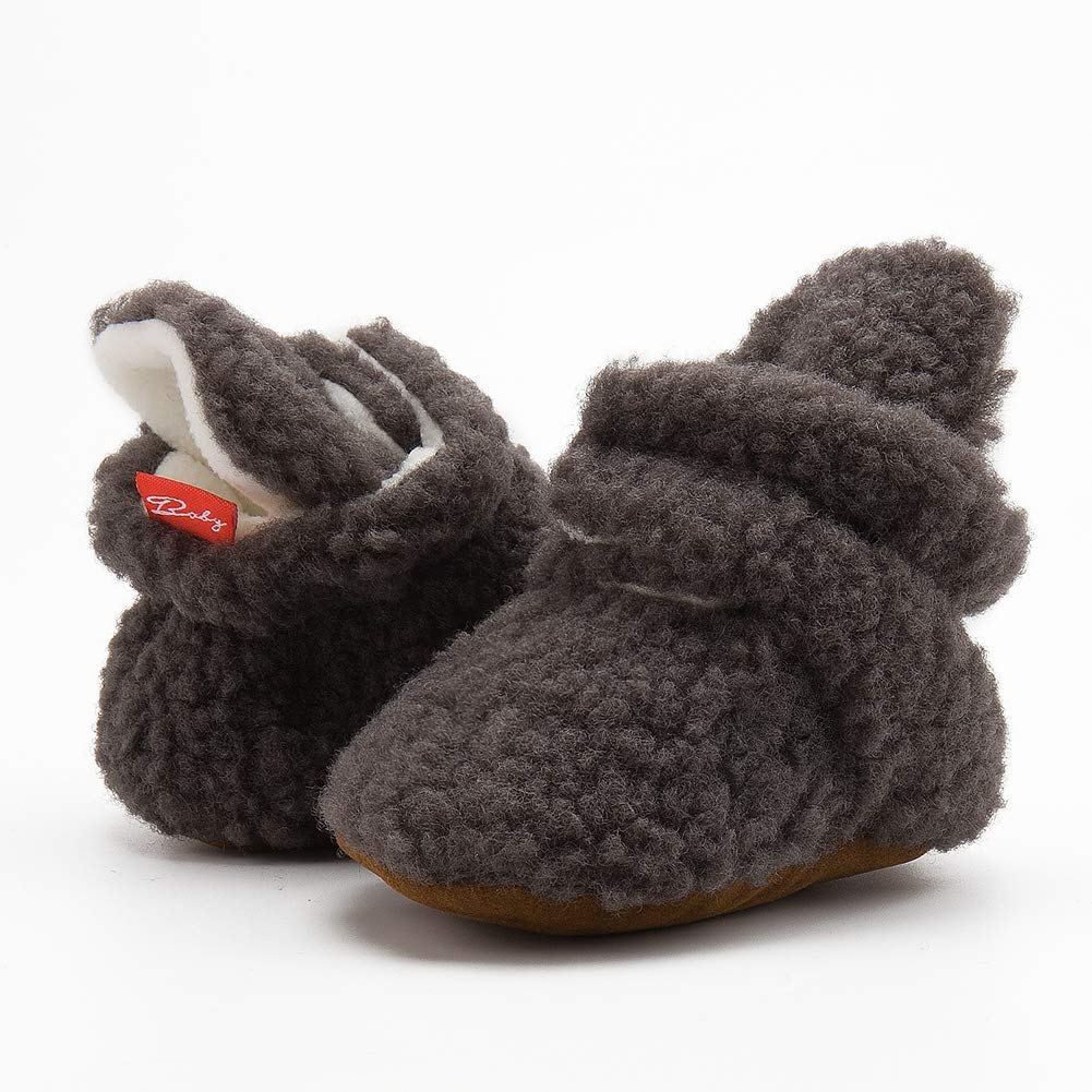 Sawimlgy Neonato Neonato Neonato Ragazza Ragazza Ragazzo Cotone Booties Rimanere Su Calzino Pantofole Morbido Camera Da Letto Scarpe Antiscivolo Stivaletti Con Pinza Bambino Culla Calda Primo