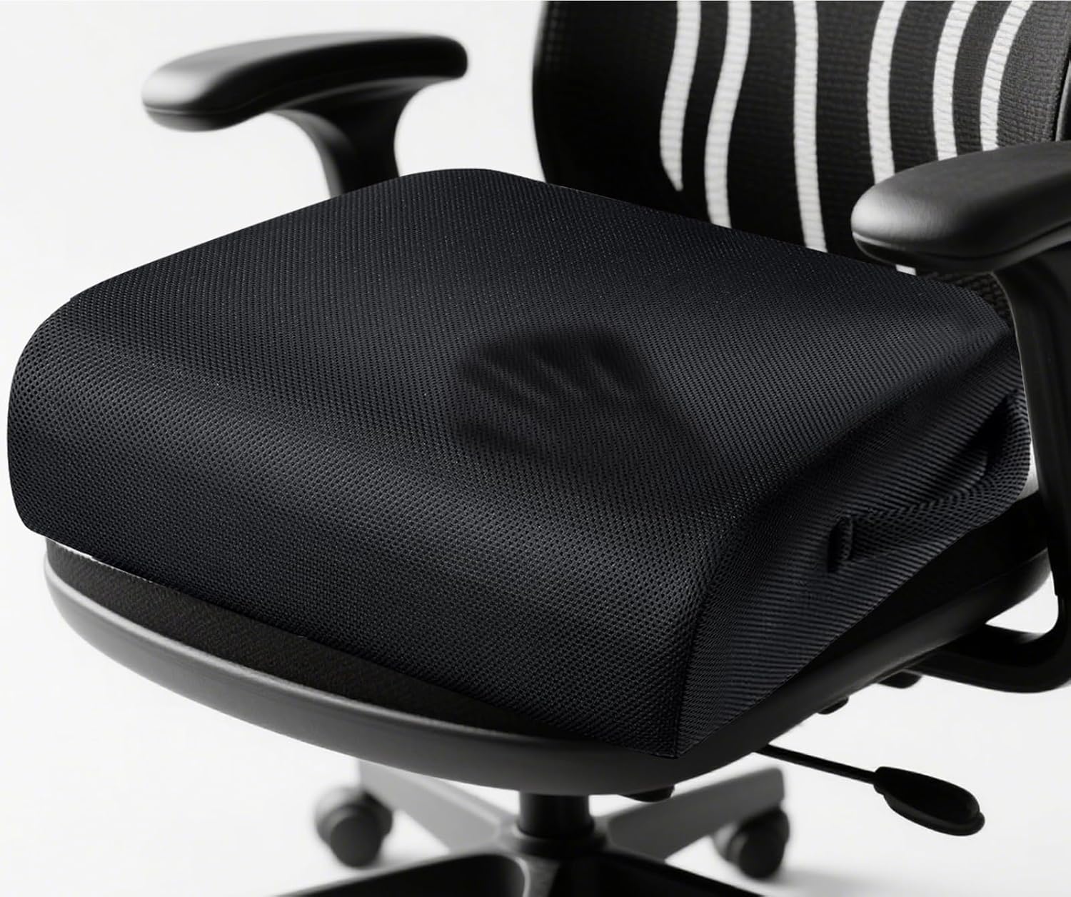 MINUPWELL 6" Extra Thick Chair Cushion, 2 Layers Extra Large Office Seat Cushion for Long Sitting Office Workers, Adult Booster Seat Cushion for Chair, Car Seat, Airplane - 18x16x6in - 100% Foam