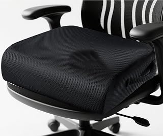 MINUPWELL 6" Extra Thick Dual-Layer Memory Foam Booster Seat Cushion for Office Chair, Car, Wheelchair - 18x16x6in Non-Slip
