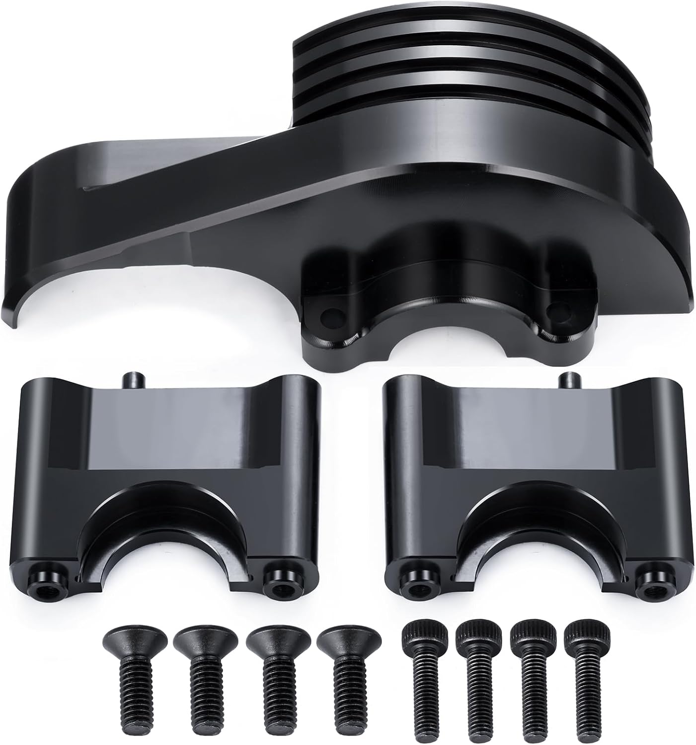 QUE-T Aluminum Main Gear Cover Gear Box Protection Cover for 1/8 TRX Sledge RC Truck Upgrade