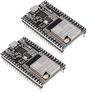 2pcs ESP32-DevKitC core Board ESP32 Development Board ESP32-WROOM-32U WiFi Bluetooth Development Board for Arduino IDE (WROOM-32U)