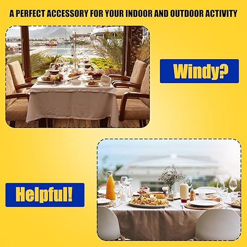 Miniatura 10 de LUTER 8 clips de plástico para mantel, clips transparentes para mantel de picnic, clips para manteles de 1.4 a 2.2 pulgadas de grosor, Navidad,