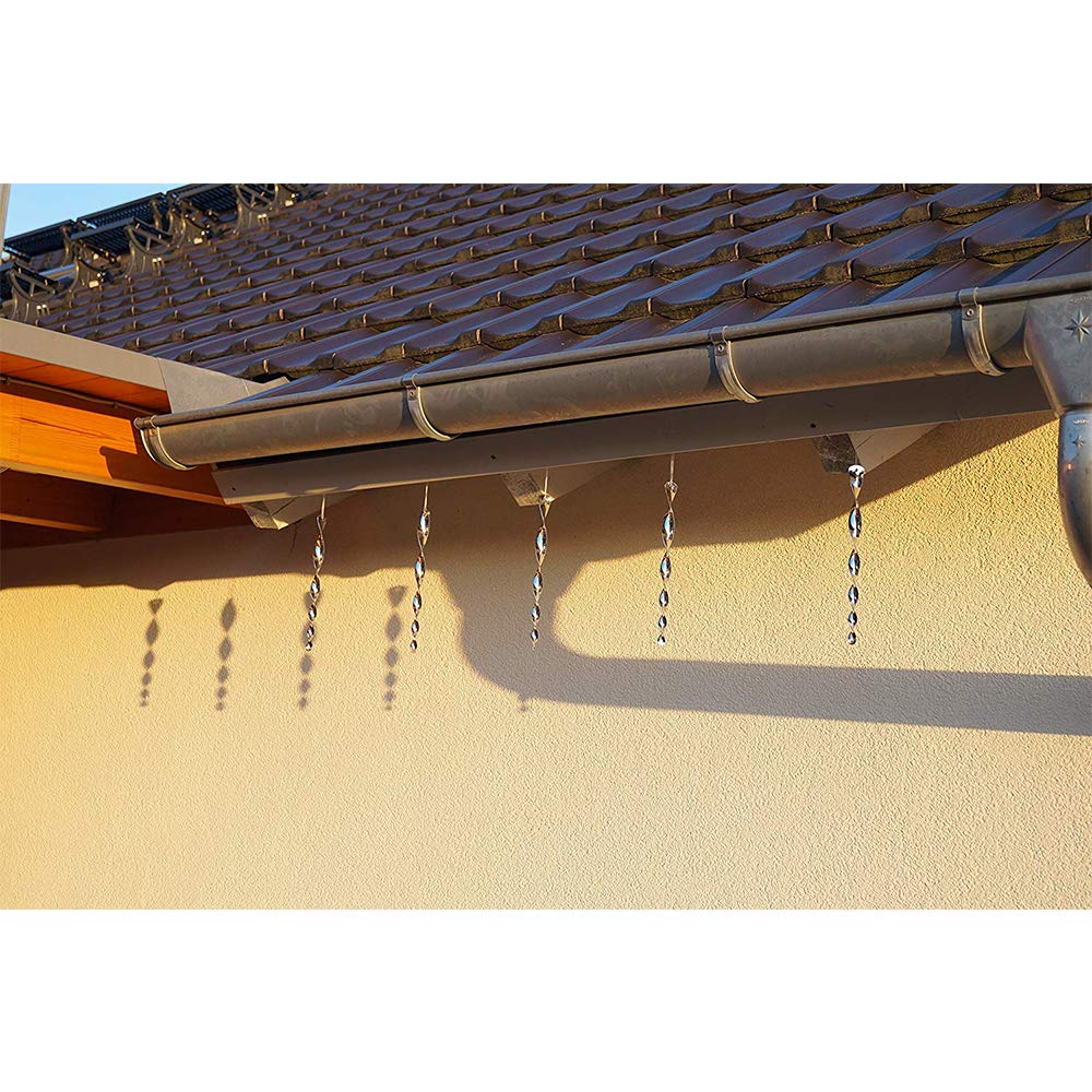 Lot De 2 Répulsif Anti Pigeon Spirale Effaroucheur Oiseaux Réfléchissant Carré Rouge & Argent Répulsif Pigeon Suspendu Pour Protéger Jardin, Balcon, Cour, Ferme (Style-C