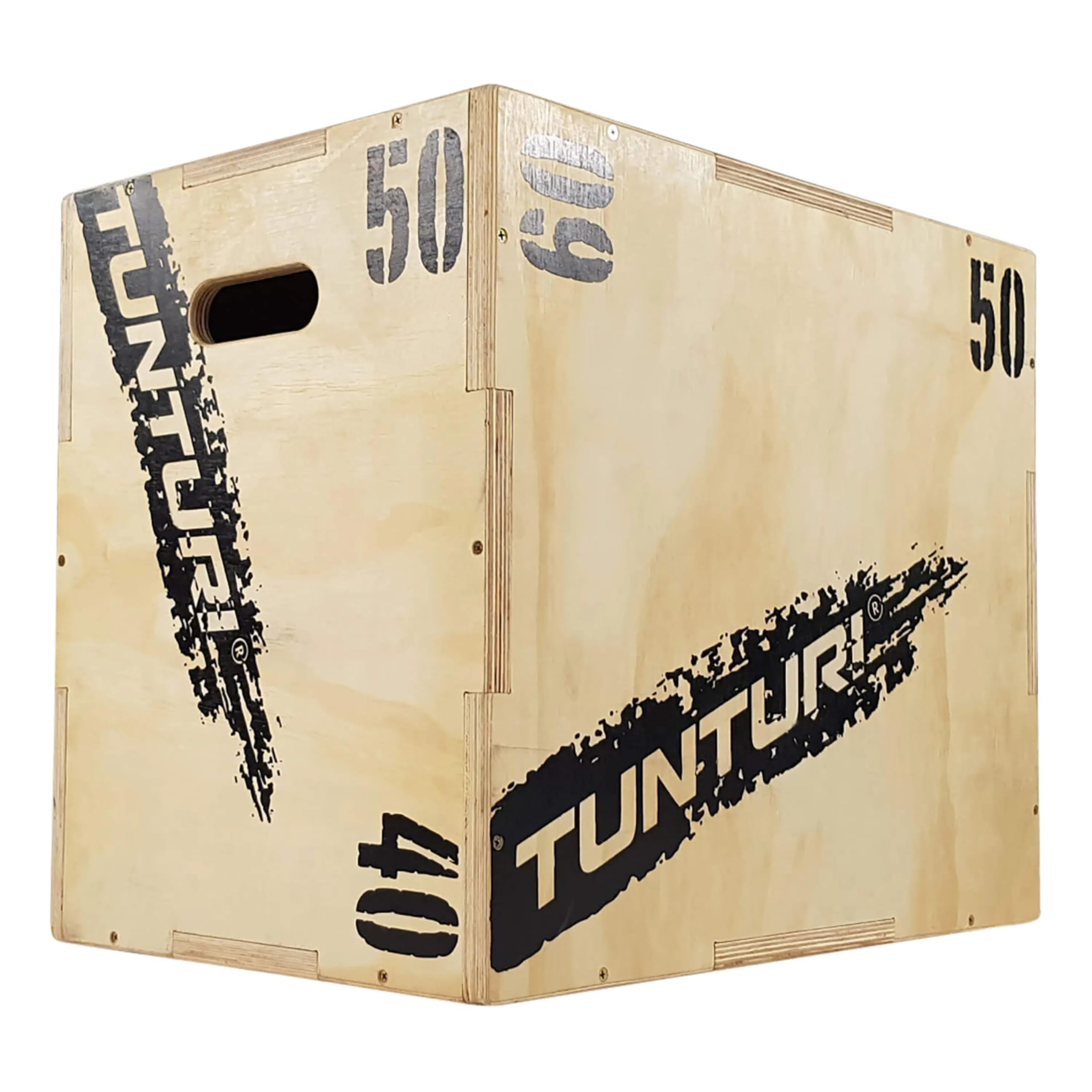 Jump-Box, Plyo Box mit Höhenmarkierung, multifunktionales Workout, Kondition und Maximalkraft Holz 40/50/60 cm