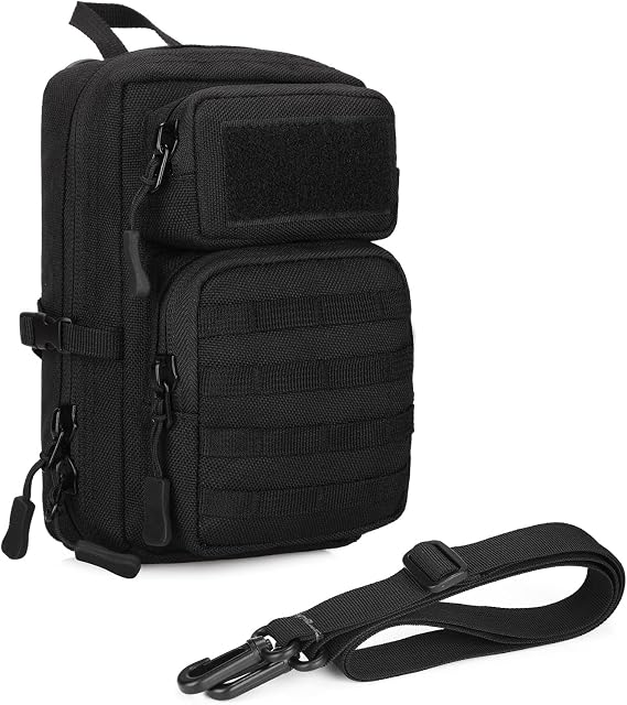 Huntvp Molle Pouch Tactical Small Waist Bag, Outdoor Waist Bag EDC Pouch with Strap for Sports, Hiking, Camping, Traveling, Outdoors Activities