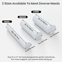 Vista 3 de Almohada Cervical de Rollo, Almohadas de Soporte Cervical de Espuma Viscoelástica, Almohadas de Cuello Redondas, Almohadas Cilíndricas de Refuerzo