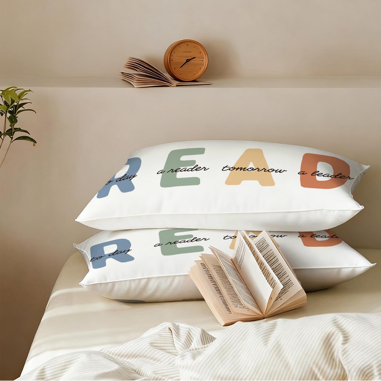 Boho Classroom Reading Corner Decor, Read Pillow Covers 12x20, Boho Colorful Decorative Throw Pillow Case for Classroom Reading Room Library Kids Bedroom Playroom - Image 7