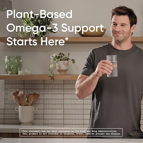 Miniatura 6 de Aceite de linaza vegano (1200 mg) suplemento herbal con ALA Omega 3 a base de plantas, certificado vegano y verificado sin OMG, sin gluten, soja ni