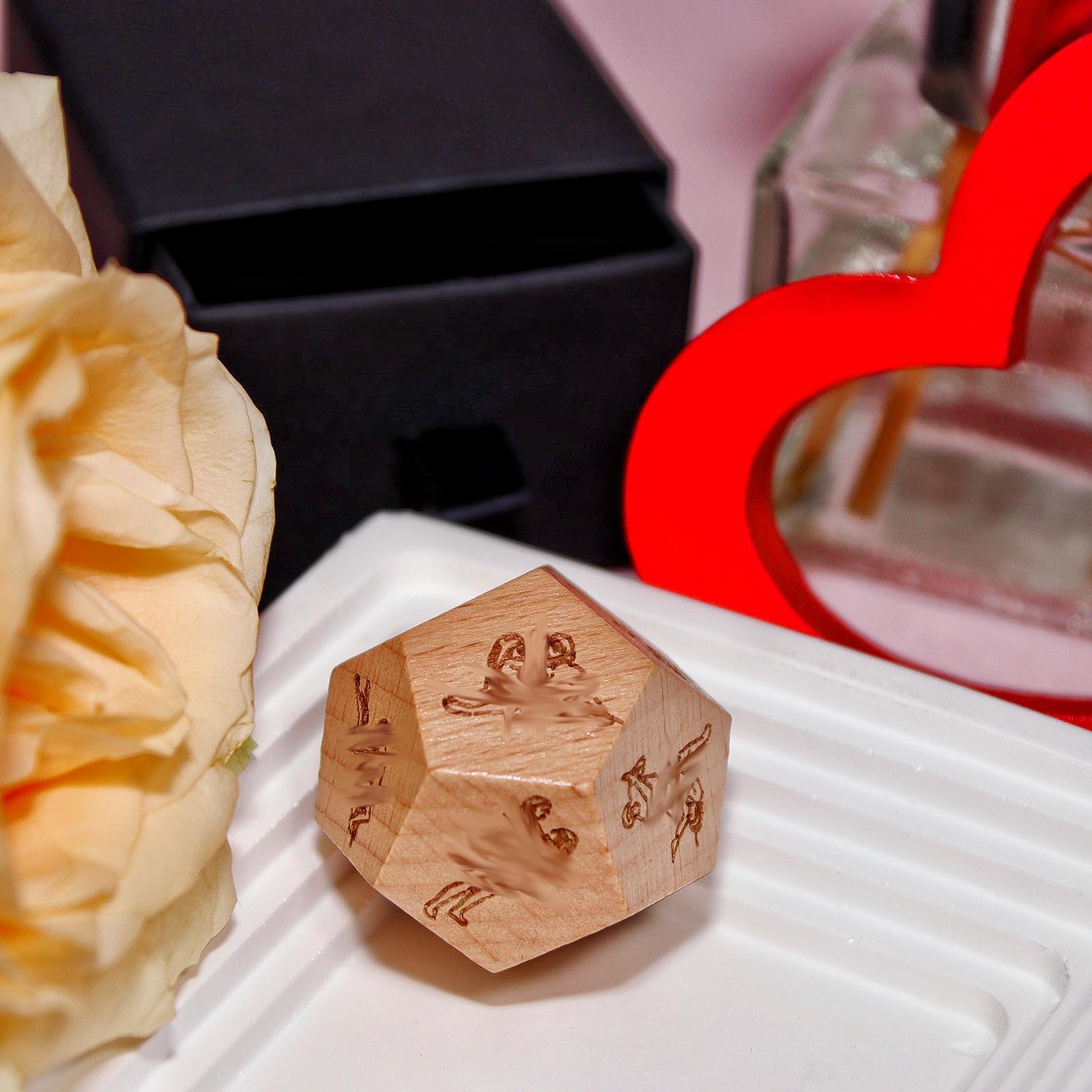 Dados De Cita Para Parejas – Dados De Comida Divertidos, Juego De Noche Romántica Con 12 Opciones De Cena, Regalo Original Para Novios, Maridos Y Esposas, Madera De 3 Cm
