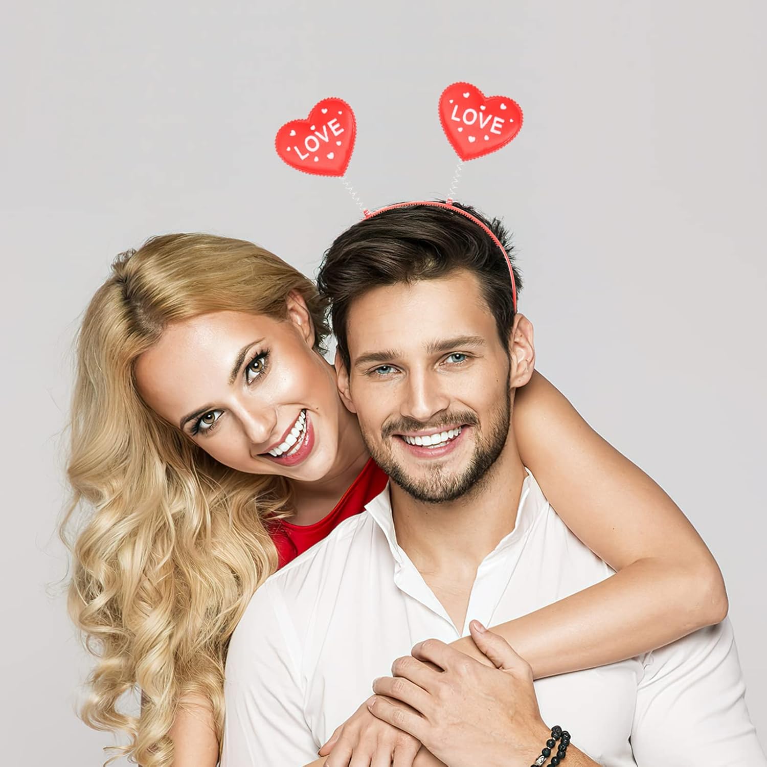 Beaupretty Heart Headband Love Sequin Head Boppers Headpieces Glitter Women Hair Accessoires for Valentines Day Wedding 16pcs - Image 6