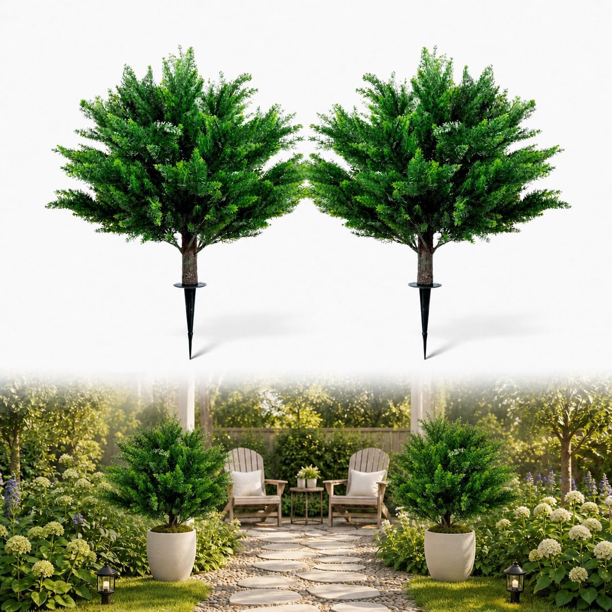 BOEX 24.8 Artificial Cedar Topiary Tree
