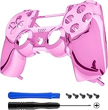 eXtremeRate Chrome Pink Edition Custom Front Housing Shell Faceplate Compatible with ps4 Pro Slim Controller CUH-ZCT2 JDM-040 JDM-050 JDM-055 - Controller NOT Included