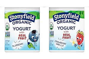 Stonyfield Organic Kids Strawberry Vanilla & Blueberry Lowfat Yogurt