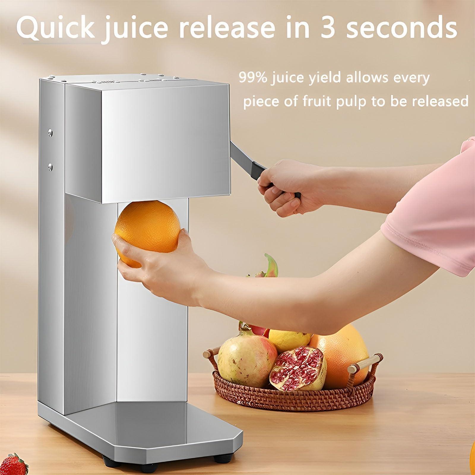 Spremiagrumi commerciale elettrico, 3 lame | Estrattore di Succo di Arancia, Limone e Pompelmo per Uso Domestico e in Juice Bar(#1)