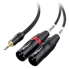 Cable Matters 3 5mm 1 8 Inch TRS to 2 XLR Cable 6 ft Male to Male Aux
