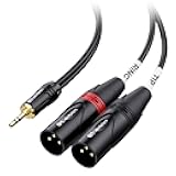 Cable Matters 3.5mm 1/8 Inch TRS to 2 XLR Cable 6 ft, Male to Male Aux to Dual XLR Breakout Cable