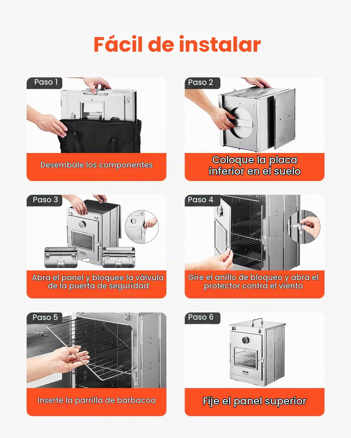 VEVOR Horno de camping al aire libre, estufa de camping portátil para camping, patio, picnic, cocina al aire libre