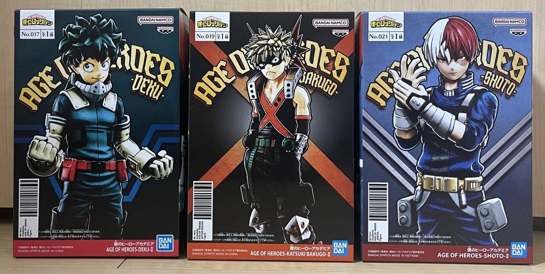 Amazon.co.jp: ヒロアカ デク 爆豪 轟 フィギュア 3体セット : おもちゃ 