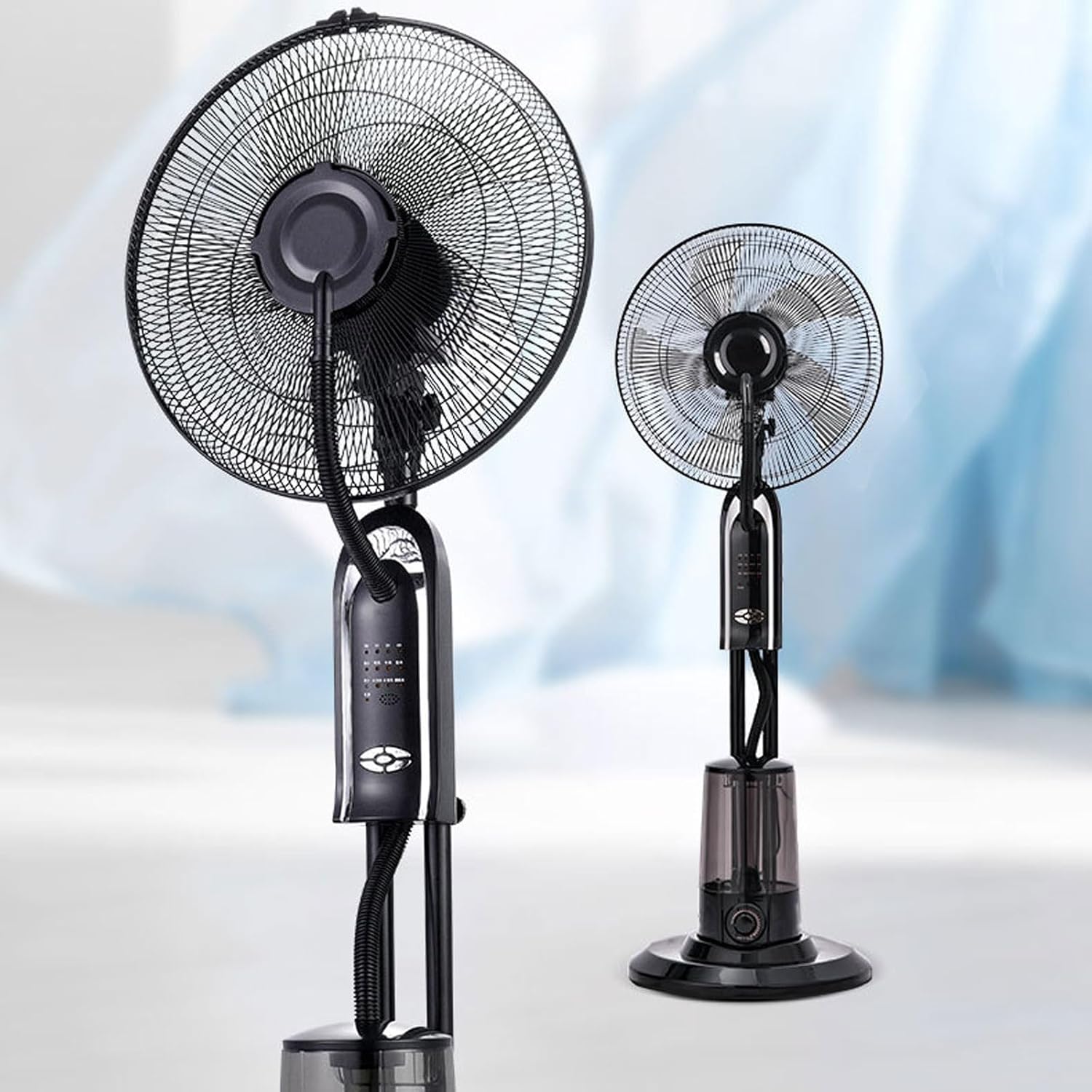 Misting Standing Cooling Floor Fan, 2 In 1 Portable Standing & Tabletop Oscillating Fans Large Water Tank Mister Adjustable Mist Quiet Operation for Home, Bedroom, Patio, Outdoor