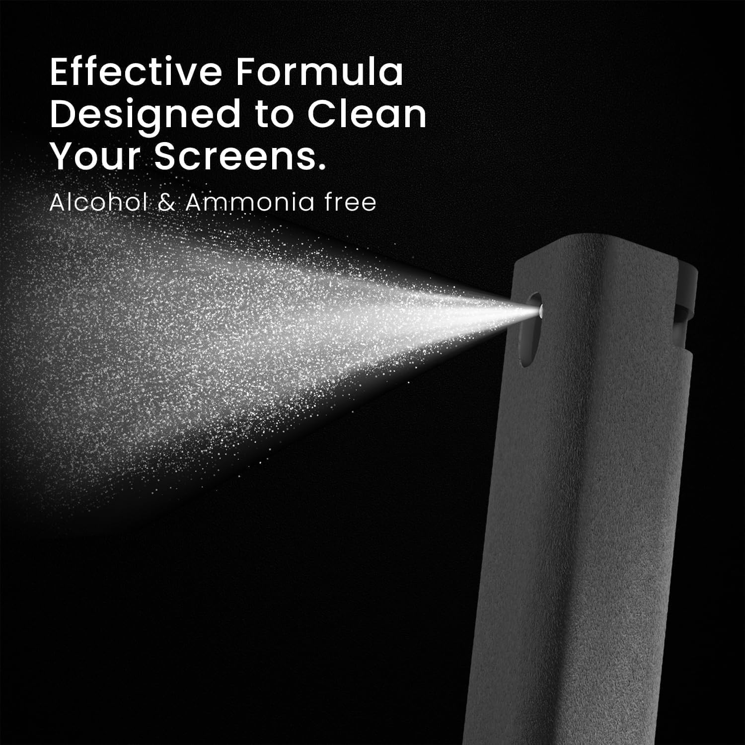 Screen Cleaner, Care and Smile Screen Cleaner,Sterilization Disinfection Cleansing,Screen Cleaner Spray, Safe for All Phones, Laptop and Tablet Screens,Two in One Spray and Microfiber Cloth (Grey) : Electronics