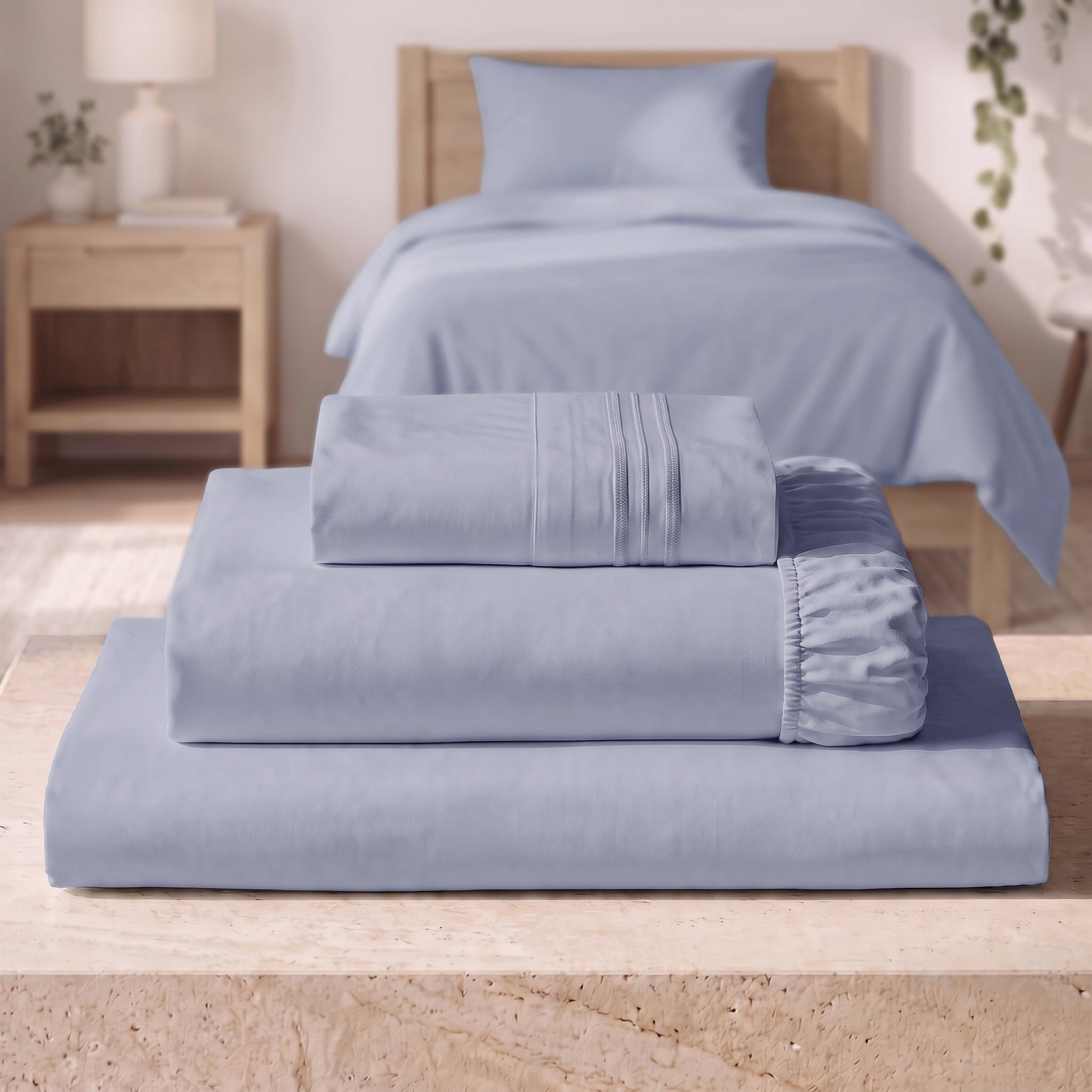 Mellanni Iconic 3-Piece, Ultra Soft Sheet Set (Twin, Lavender)