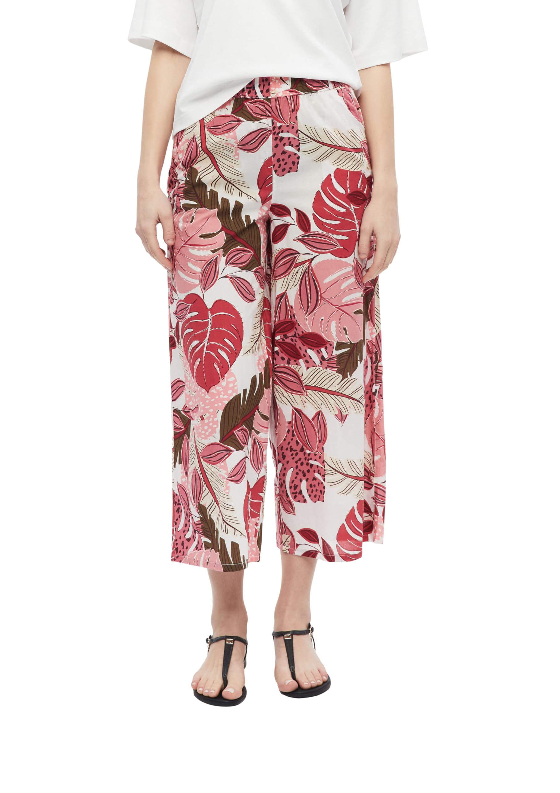 s.Oliver Women's Culotte with All-Over Print 2180903, Pink, 22