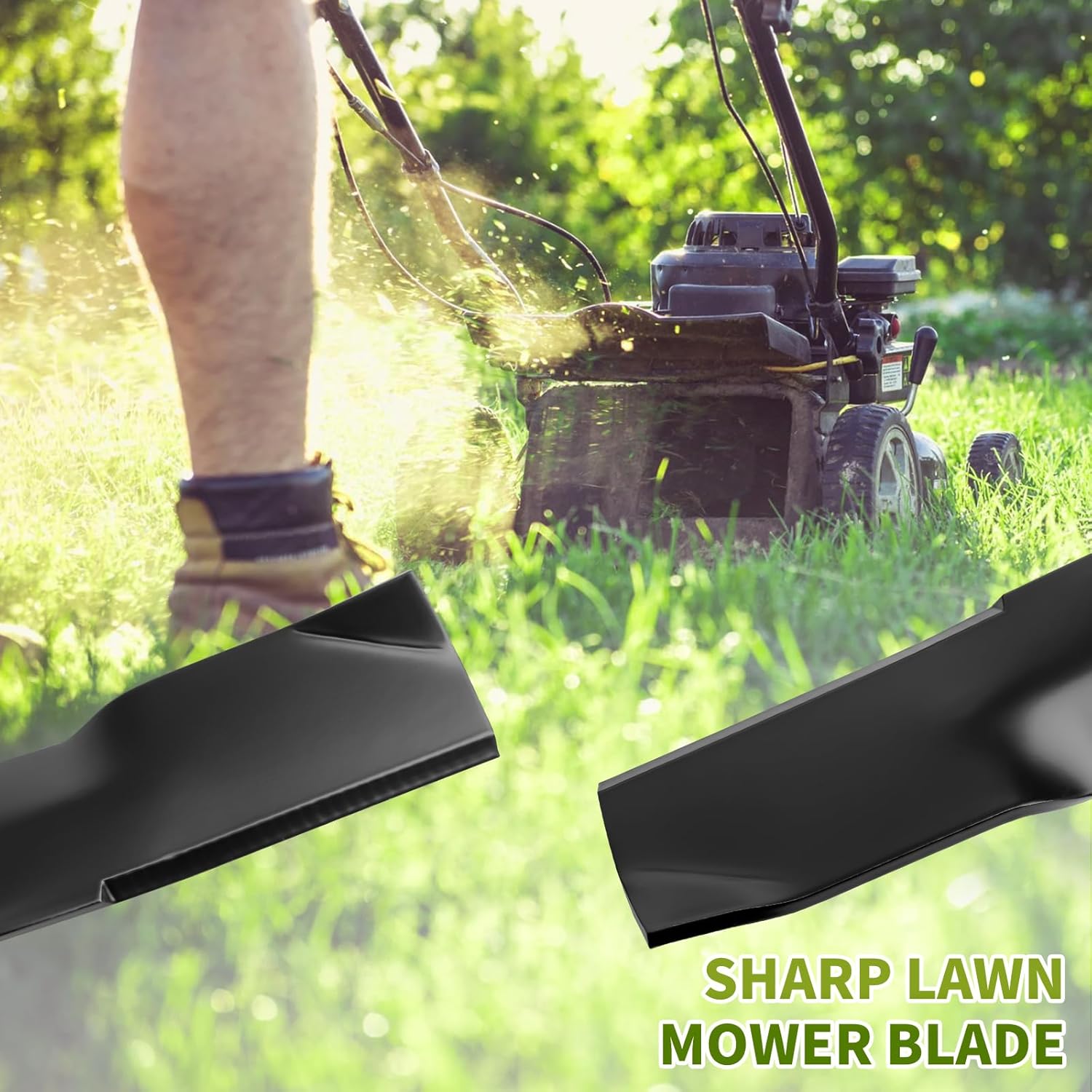 GX21380 Medium Lift Mower Blade, Compatible with John Dee re 54" Deck G110 D170 190C LA150 LA175 E180 S180 Riding Lawn Tractor, Replace GY20679 GY20684 GY20686, 3 Pack