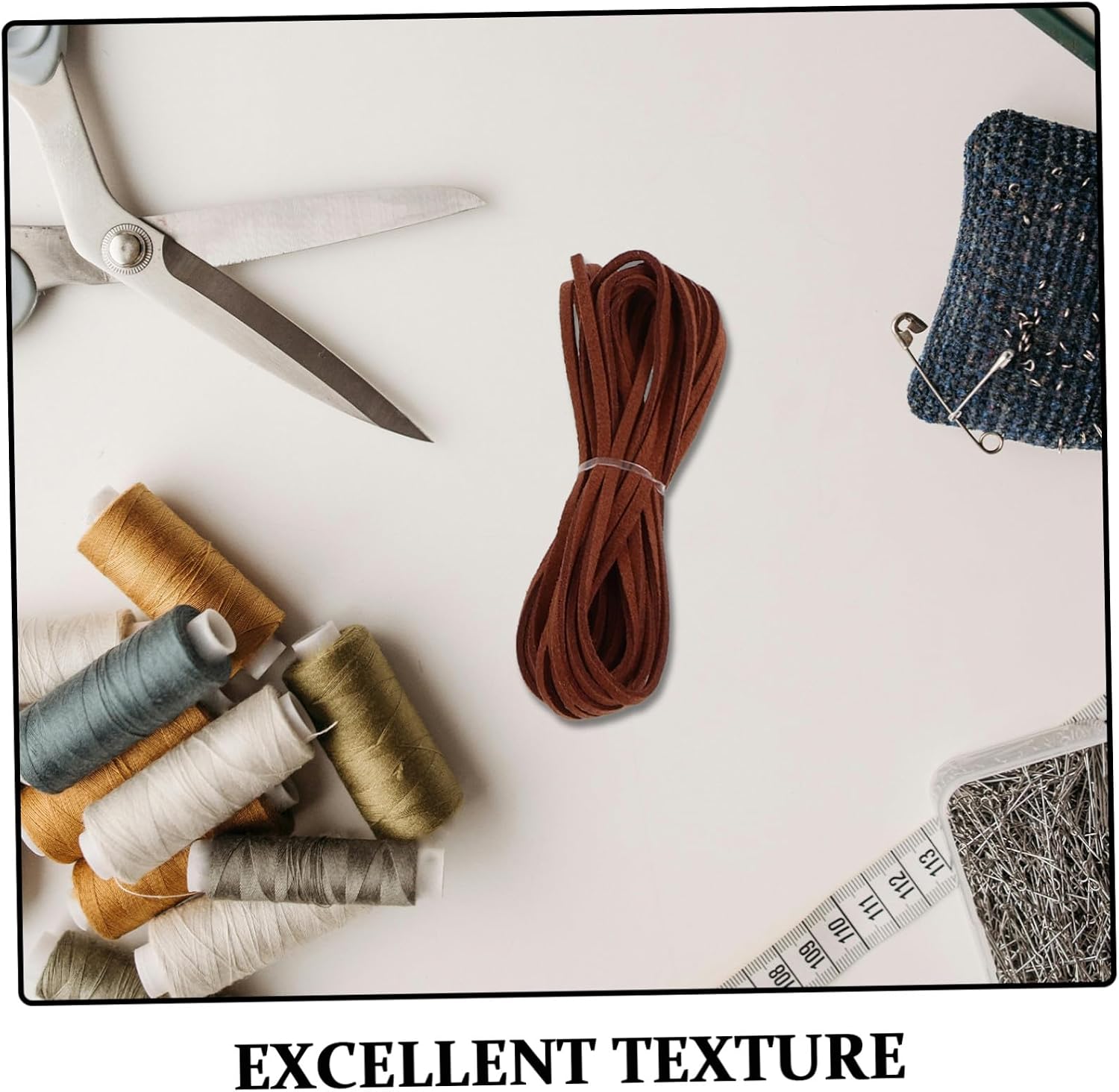 6pcs Leather String Cord for Bracelet Making and Jewelry Crafting, Double-Sided Faux Suede Material, 5.47 Yard Length Each, Simple to Manipulate Lasting Durability for Art Crafts