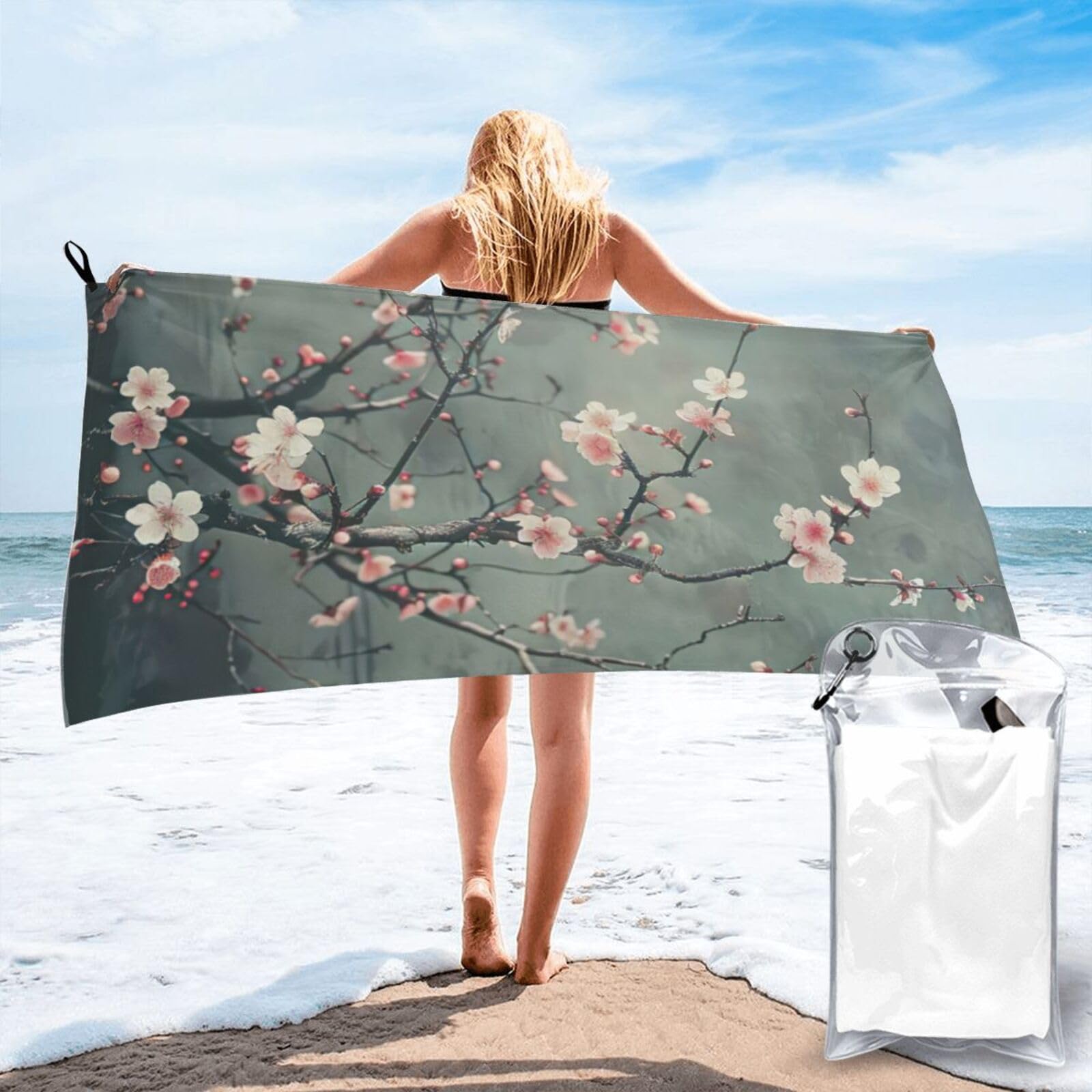Toalla compacta para adulto que elimina la humedad: ideal para playa y senderismo