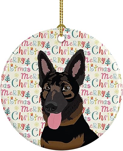 Miniatura 166 de Caroline's Treasures Adorno navideño de husky siberiano en blanco y negro #2 de cerámica para árbol de Navidad, decoración colgante para el hogar,