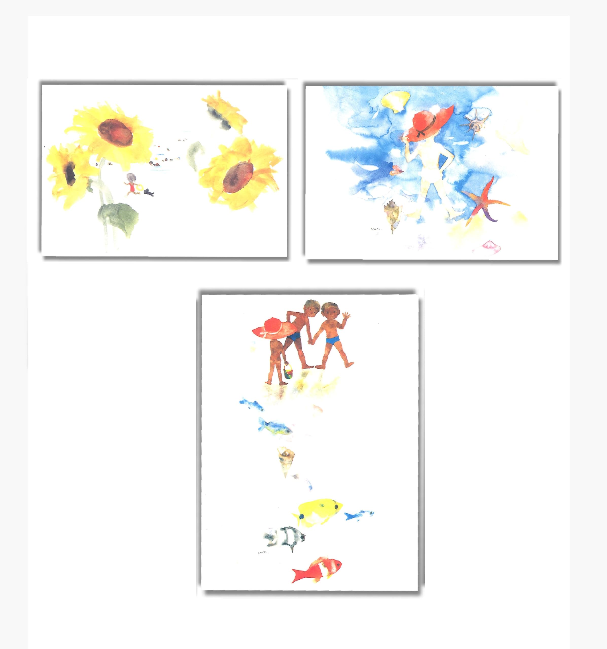 Amazon | ちひろ絵はがき いわさきちひろポストカード3枚セット (3枚