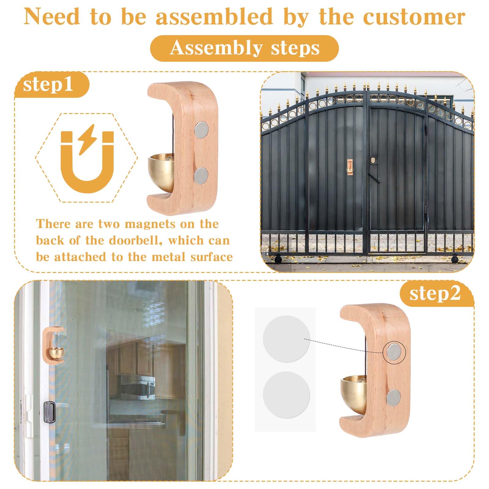 Shopkeepers Bell - Classic Wooden Door Chime -4