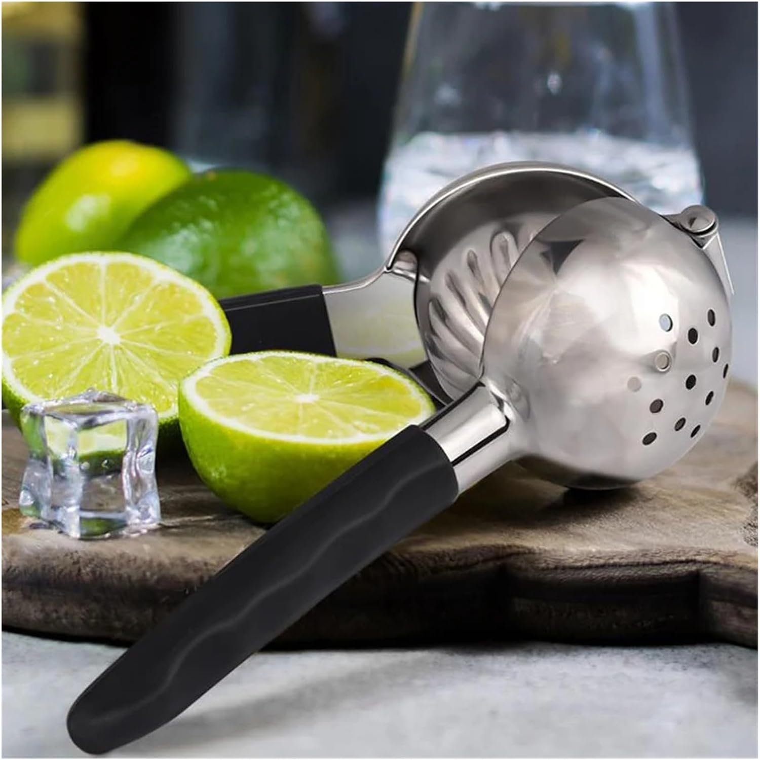 Juicer, Lemon SqueezerStainless Steel Manual Citrus Juicer Durable Metal Juicing Bowl With Non-SlipGrip Premium(Light Grey)