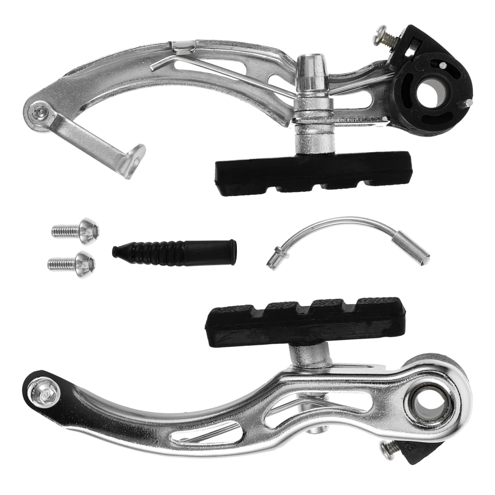 Mikikit 1Pair Mountain Bike Brake Calipers with Professional Brake Pads Convenient Disc Brake Kit for Mountain Biking Low Noise Durable Performance Easy Installation