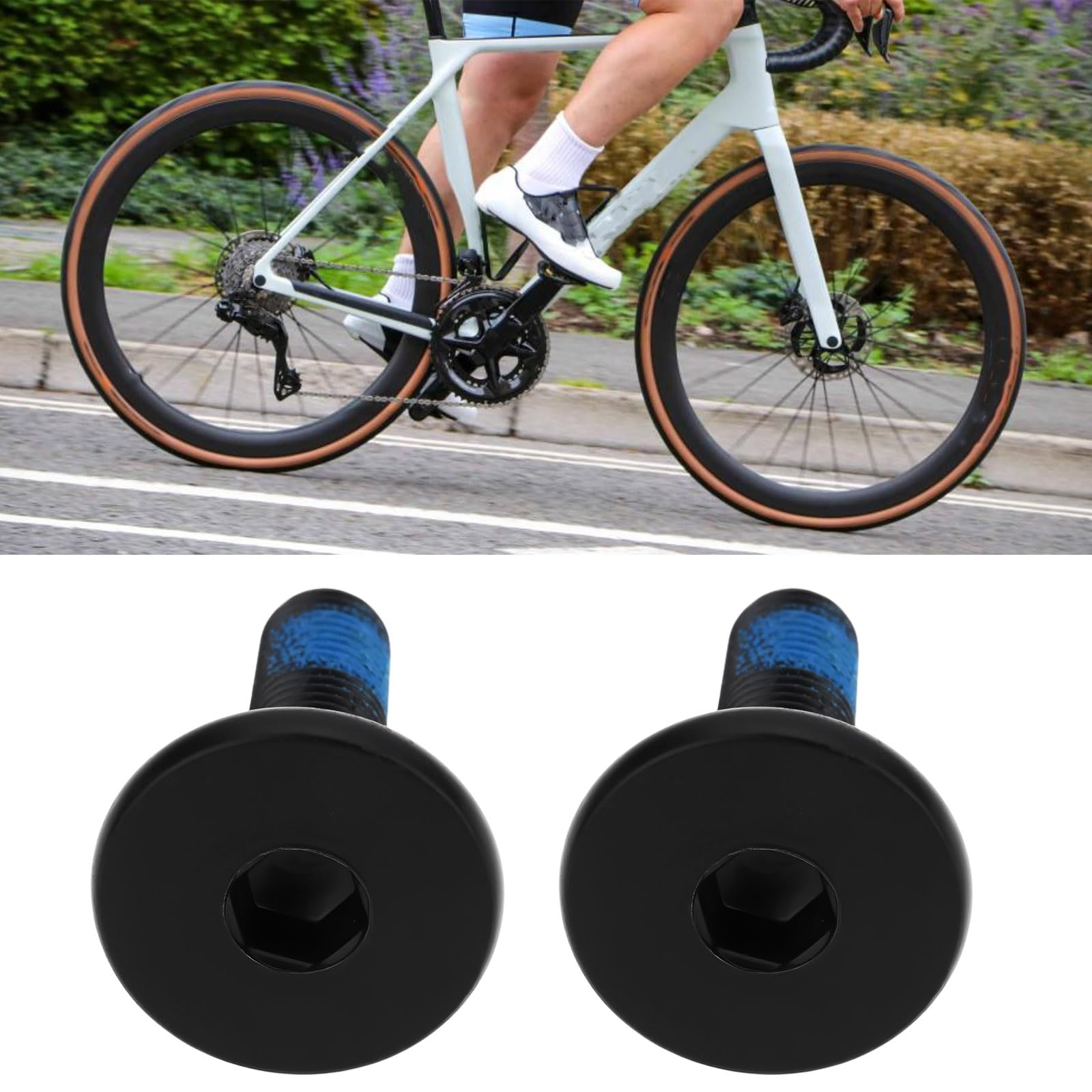 ECSiNG 2 szt. śruby wrzeciona korby do rowerów M8 x 1,0 x 24 mm kompatybilne z rowerami BMX