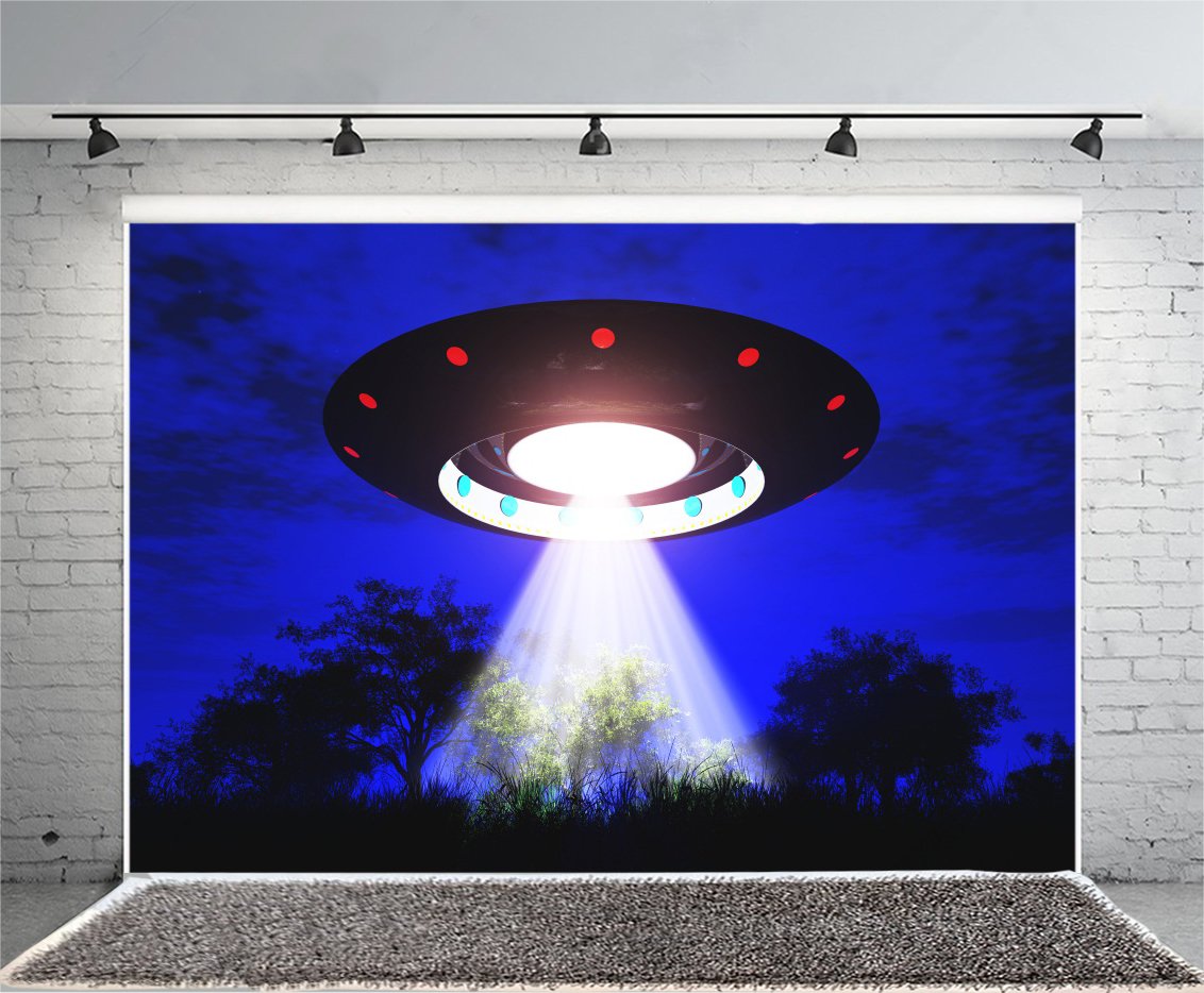 UFO Fotohintergrund – Raumschiff & Alien Design Für Kinderfotos | Vinyl-Hintergrund In Verschiedenen Größen