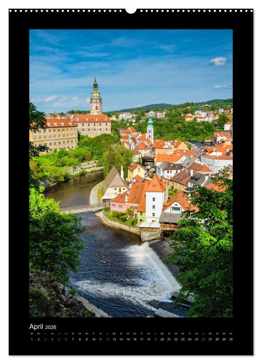 Cesky Krumlov Krumau (hochwertiger Premium Wandkalender 2026 DIN A2 hoch), Kunstdruck in Hochglanz: Bilder aus Cesky Krumlov - Krumau