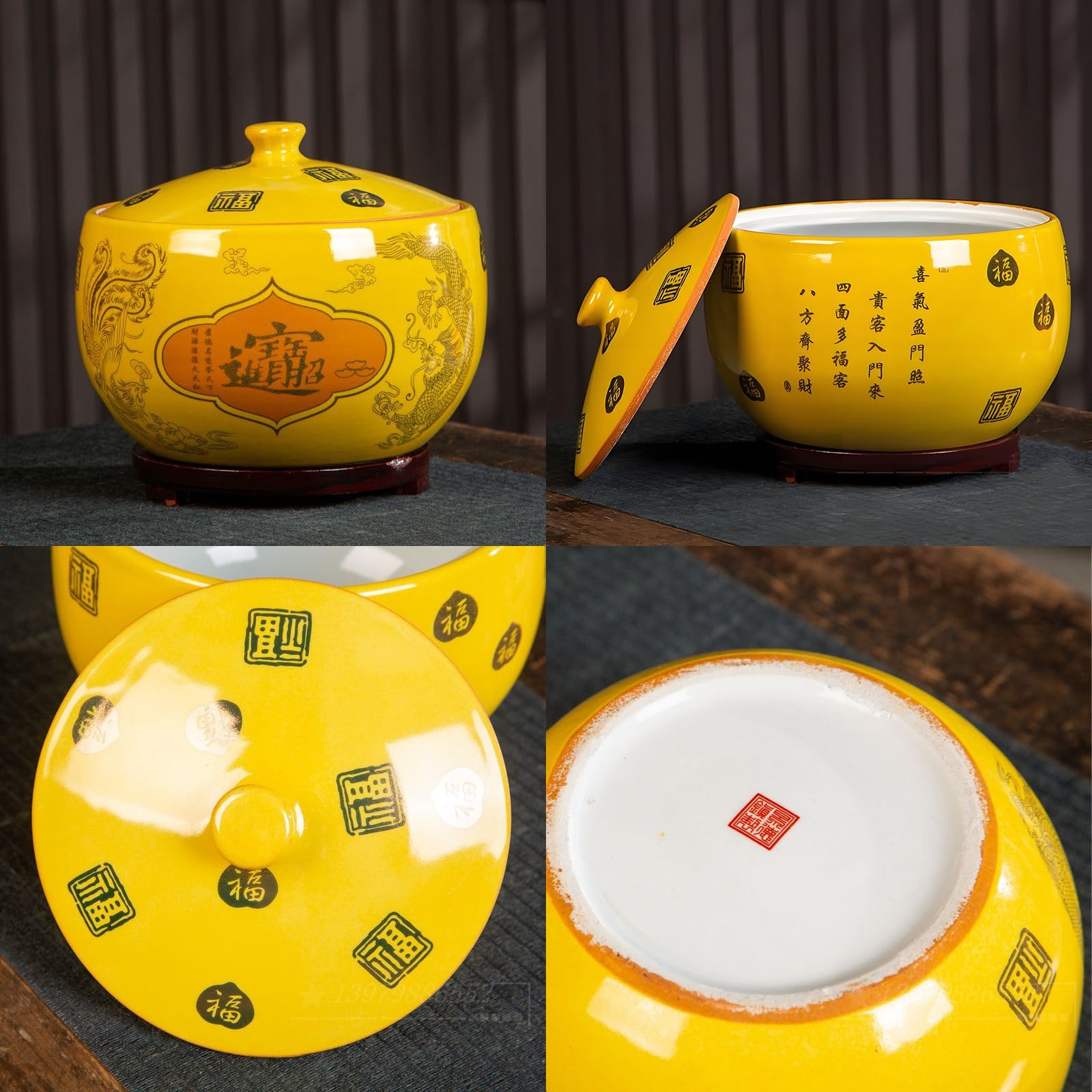 Contenitori Ermetici per Alimenti con Coperchio Contenitore Riso Dispenser Cereali per Alimenti per Farina, Riso e Frutta Secca(18x14cm/7x6in)